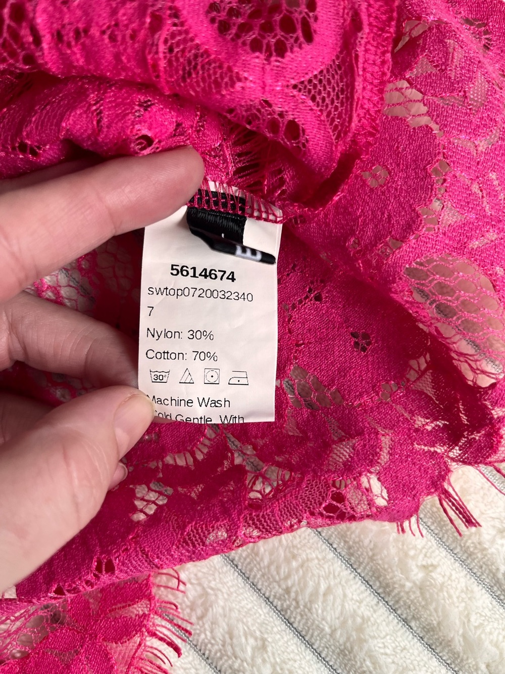 SHIEN Lace Overlay Women’s Crop Top Barbie Pink Size XL - Picture 10 of 11